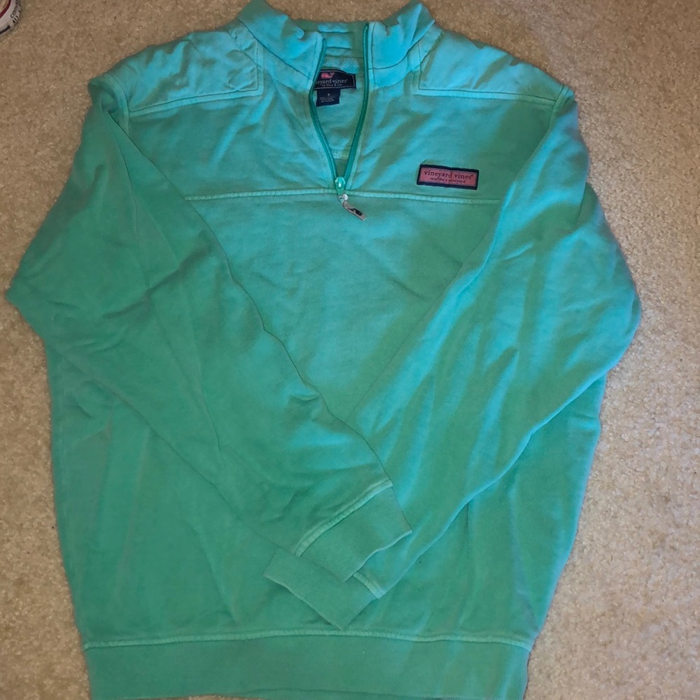 Vineyard Vines teal quarter zip